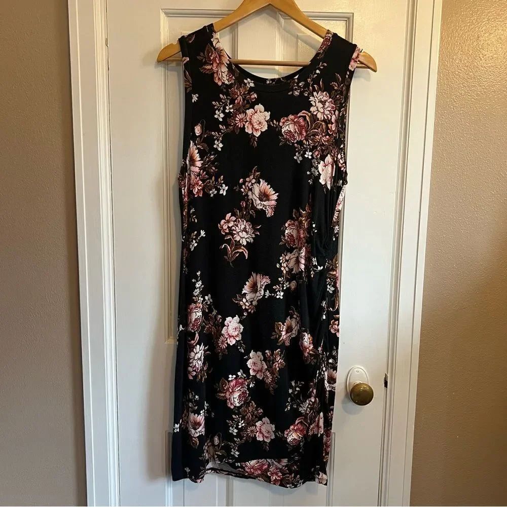 Love, Fire Floral Top - Black and Pink
